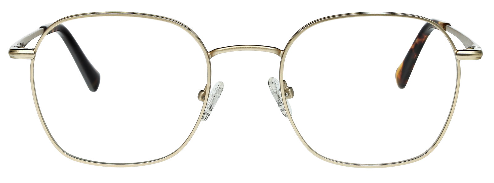 Das Bild zeigt die Eyebar Brille Bordeaux in mattgold von vorne.